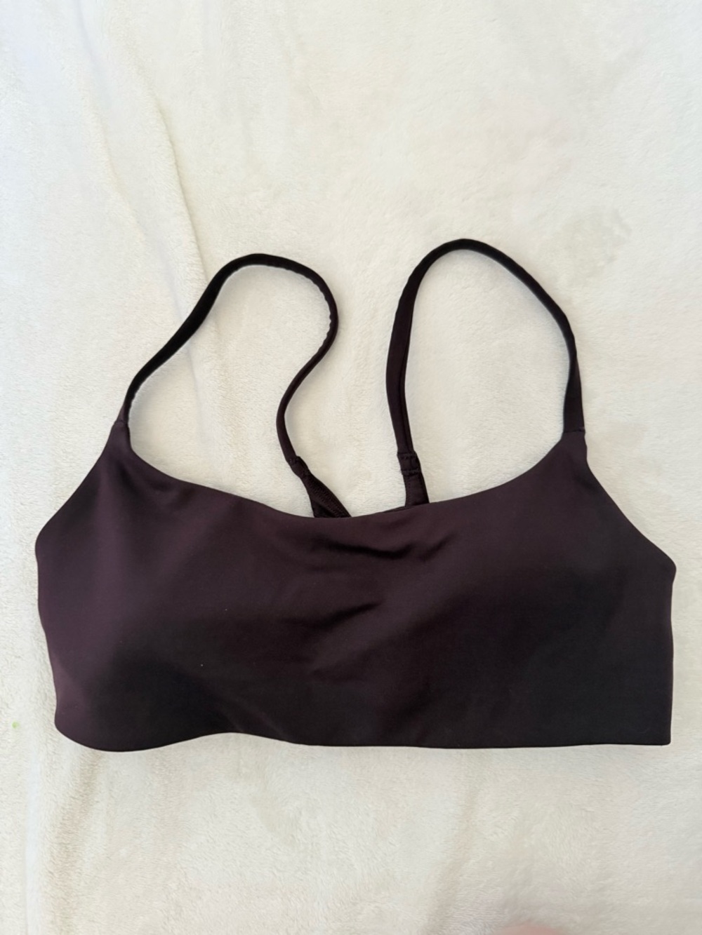 Lululemon Wunder train bra light support A/B cup size 8 black plum